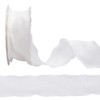 CABODYALS 10 Yards 1.5 Inch White Ruffle Ribbon Ruffled Edge