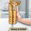 QRU Kitchen Utensil Holder for Countertop (H6.7” x W4.1”), Stainless