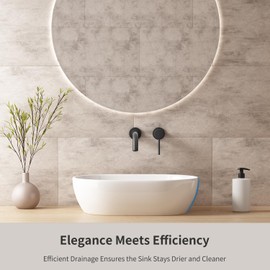 Bathroom Vessel Sinks, OCEALAGOON 19 x 14 Oval Bathroom Sink Bowls Above Counter, Porcelain Ceramic White Vessel Sink for Bathroom, Modern Countertop Sink, Vanity Sink Lavatory Art Wash Basin