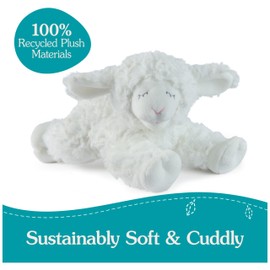 GUND GUND Baby Sustainable Lamb Rattle, Winky Lamb Stuffed Animal, Plush Made from 100% Recycled Materials, Plush Rattle Sensory Toy for Babies, White, 7