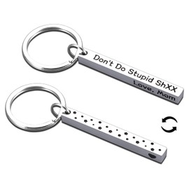 Gifts for adult Daughter Son, Don't Do Stupid Sht Keychain, Stocking Stuffer for Teens Boy Girl, Son Daughter Gifts from Mom, Christmas Valentine Gifts for Teenager Boys Girls, Don't Do Stupid