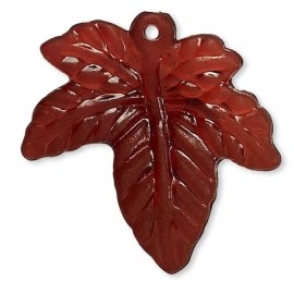 Platinum Drop, 100 Frosted Dark Brown Acrylic 20x20mm Leaf Component Charms *