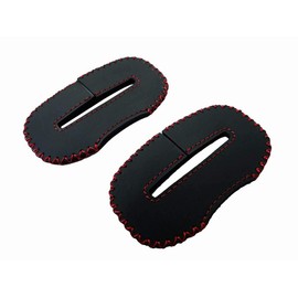 Toyota Hilux GUN125 Genuine Leather Seat Belt Cover (Red Stitching) Leather Cover Parts Accessories Dress Up Noise Prevention Scratch Prevention TOYOTA Harrier