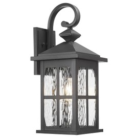 Darkaway Large Outdoor Light Fixtures Wall Mount, 21inch Outside Wall Lights Exterior Lighting Fixture with Water Ripple Glass Outdoor Wall Sconce for House Porch Hallway Garage Front Door