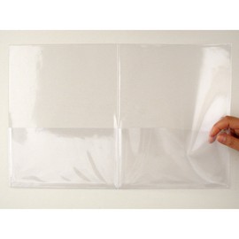 StoreSMART - Clear Vinyl Plastic Letter Size Folder with 2 Pockets - 25-Pack - 9" x 11.75" - VH8511-25