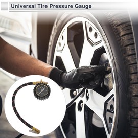 RATCHROLL 1 Pcs Universal Tire Pressure Gauge 0-60 PSI 2.56 Inch Digital Pressure Gauge with Gear Sleeve Tyre Air PSI Meter for Motorcycle SUV Truck