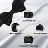 WOXVM Men's Bow Ties Solid Color Pre-Tied Bow Tie Satin