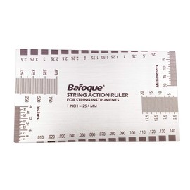 Double Sided Multi Function String Action Ruler Gauge Tool Both Metric & Imperial,Guitar Measuring Ruler,Luthier Tool for Electric, Acoustic & Bass Guitars
