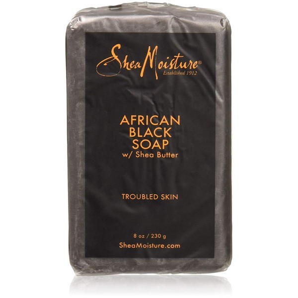 Shea Moisture African Black Soap With Shea Butter 8 oz (Pack of 10)