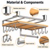 Stainless Steel Hanging Kitchen Storage Rack with Hooks – Paper
