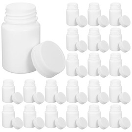 Healvian Pastillero 50 Frascos De Pastillas De Plástico Vacíos Con Tapón De Rosca Frasco De Medicamentos Rellenable Mini Estuche Para Viajes 2.36 X 1.