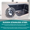 Luxe House Kitchen Sink Strainer Plug, 304 Stainless Steel, Food