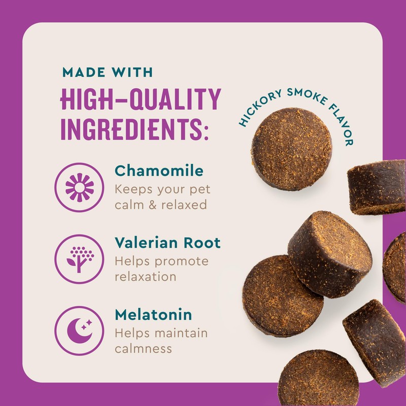 VetIQ Advanced Calming Support Supplement for Dogs, Dog Calming Chews