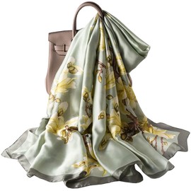 prinfantasy Scarf Head Scarves Neckerchief Women's Silk Feel Scarves Women Elegant Silk Scarf Silk Scarf Bandana Handkerchief, M180039