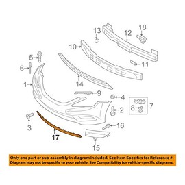 Genuine Hyundai 86591-3S000 Bumper Lip, Front