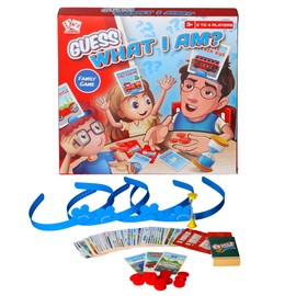 Guess What I Am Family Card Game, Ages 3+, 2-4 Players, Educational Vehicle Recognition Game with Cards and Headbands