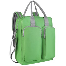 DEVONWIDE Lightweight Casual Laptop Backpack for Women, 17 Inch Small Backpack Casual Daypack Purse with Laptop Compartment for College Business Work Water Resistant Fashion Teacher Backpack, Green