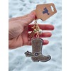 Boot Scootin’ Boogie Boot Keychain with Rhinestones - Western Fashion