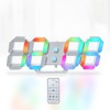 KOSUMOSU Multi-Color Digital Clock, 7 Color LED Wall Clock, RGB
