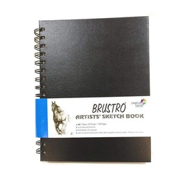 BRUSTRO Wiro Bound Artists Sketch Book, A5 Size, 120 Pages, 160 Gsm A5 Wiro