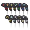 SUPVOX 9Pcs Colorful Club Covers PU Putter Head Covers for