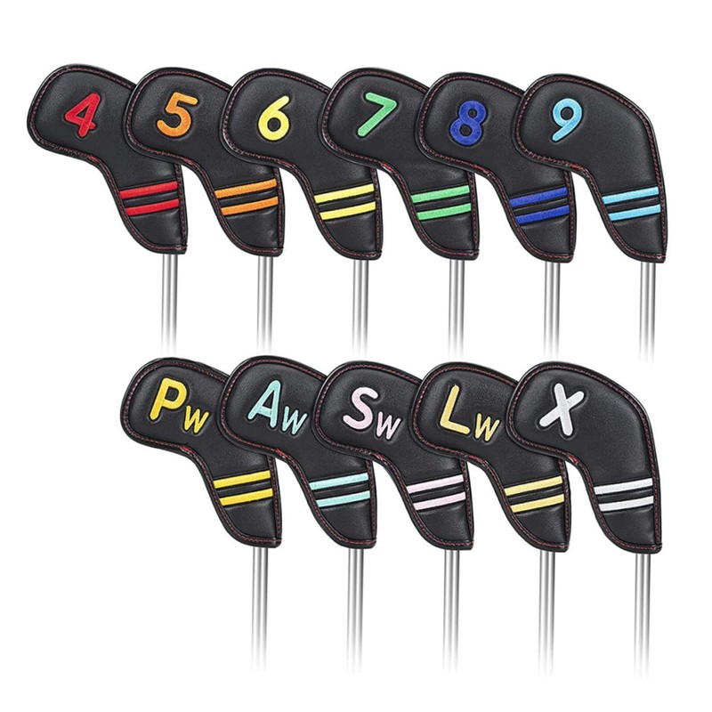 SUPVOX 9Pcs Colorful Club Covers PU Putter Head Covers for