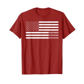 American Flag RED Friday Remember Everyone Deployed Military T-Shirt