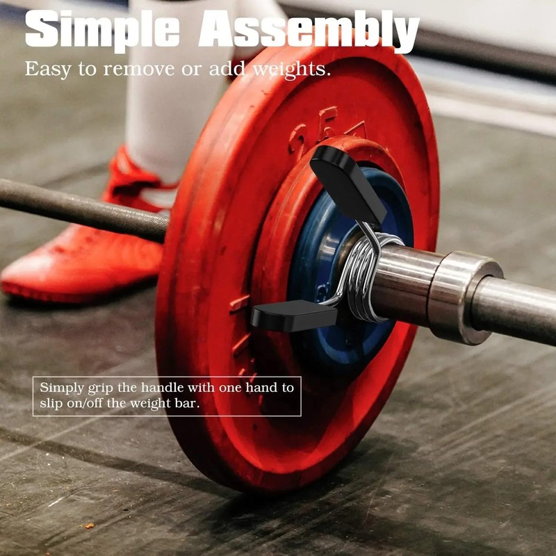 Dumbbell Spring Clips Barbell Collar Clamps 1 inch Dumbbell Circlips