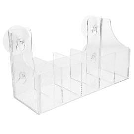 Luxshiny Fridge Side Organizers with Suction Cups, 5 Compartment Storage Racks for Refrigerator, Freezer Drinks Can Rack for Olive Oil, Salt, Pepper Jars