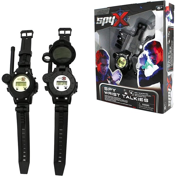 SpyX 10538 Spy Wrist Talkies For Kids - Hands-Free Secret Communication Via Disguised Walkie Talkies For Fun Spy Missions - Includes Watch Disguise and Morse Code Option, 6+ Years