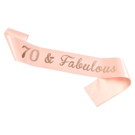 JEKUGOT 70th Birthday Sash 70th Birthday Decorations for Women Birthday Sash for Women 70th Sash for Birthday Party