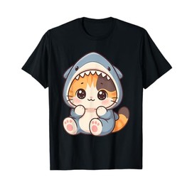 Kawaii Cute Kitten Shark Costume Kitty My Cat is a Shark T-Shirt