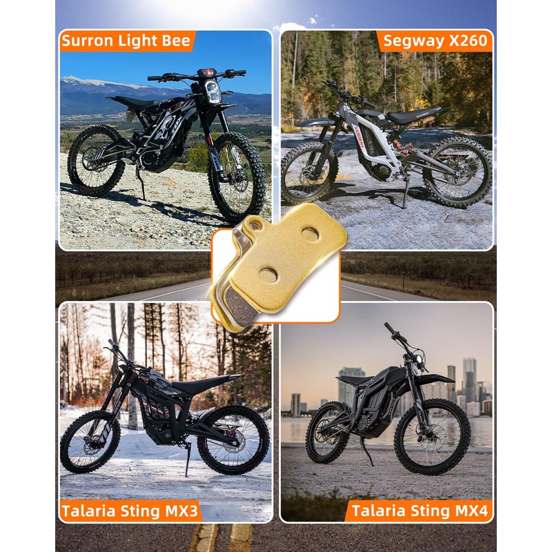 Quickwolf Sintered Brake Pads for Surron Light Bee,Dirtbike Brake Pads