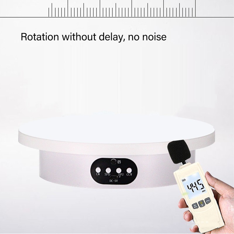 Electric Turntable 360 Degree Rotating Product Photography Display Rechargeable Remote