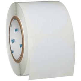 Brady Nonabrasive Dot Shaped Floor Marking Tape, 3" Diameter, White (Pack of 500 Per Roll)