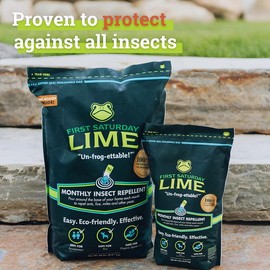 First Saturday Lime Insect Repellent - 20 LB Bag - Multi-Purpose Insect Control for Gardens, Homes, and Barns