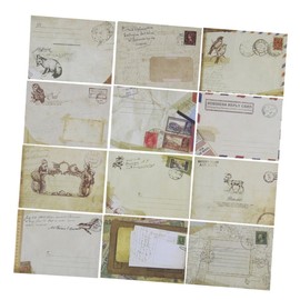 NUOBESTY 12pcs Mini Vintage Envelopes Set European Style Retro Paper for Scrapbooking Stationery for Weddings Holidays Events Projects Lightweight Portable Design