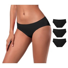BUBBLELIME XS-XL Bikini Panties Women’s Low Rise String Breathable Soft Underwear Bonded No Show - SET9 X-Small_3 Pack