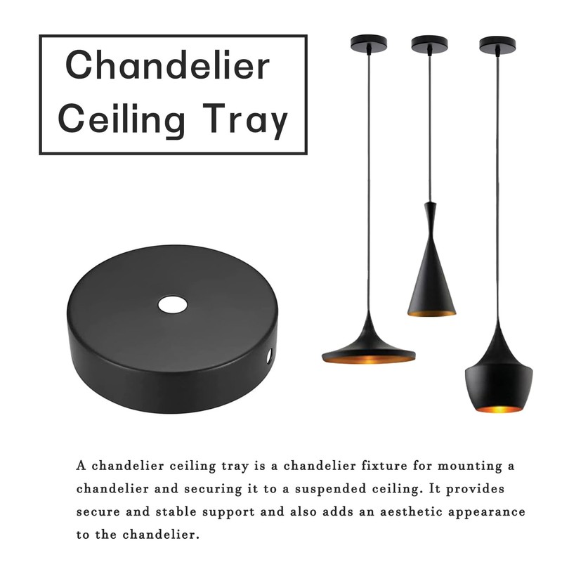 Zzcy Pack of 3 Cable Cover Ceiling Light Ceiling Canopy