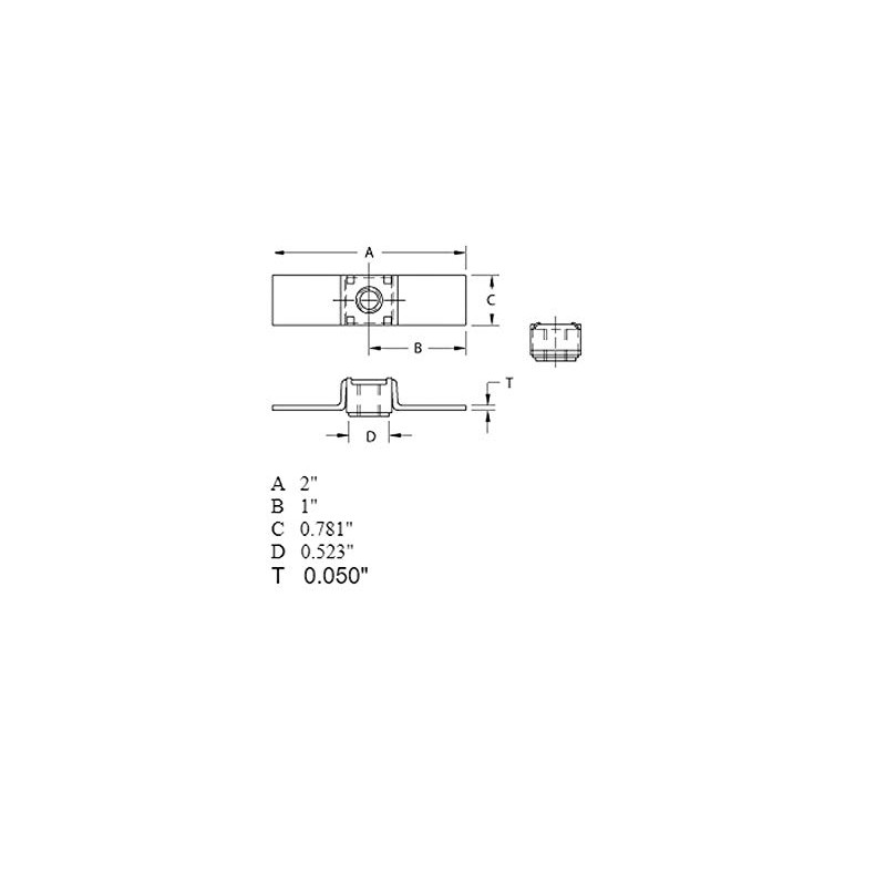 5/16-24 Floating Cage Nut - 10 Pcs Weld Nuts with