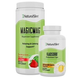 NaturalSlim Ultimate Metabolic Support Duo: MagicMag Magnesium & Kadsorb Potassium natural antioxidant:_1 Dúo Dinámico / Fresa-Lima
