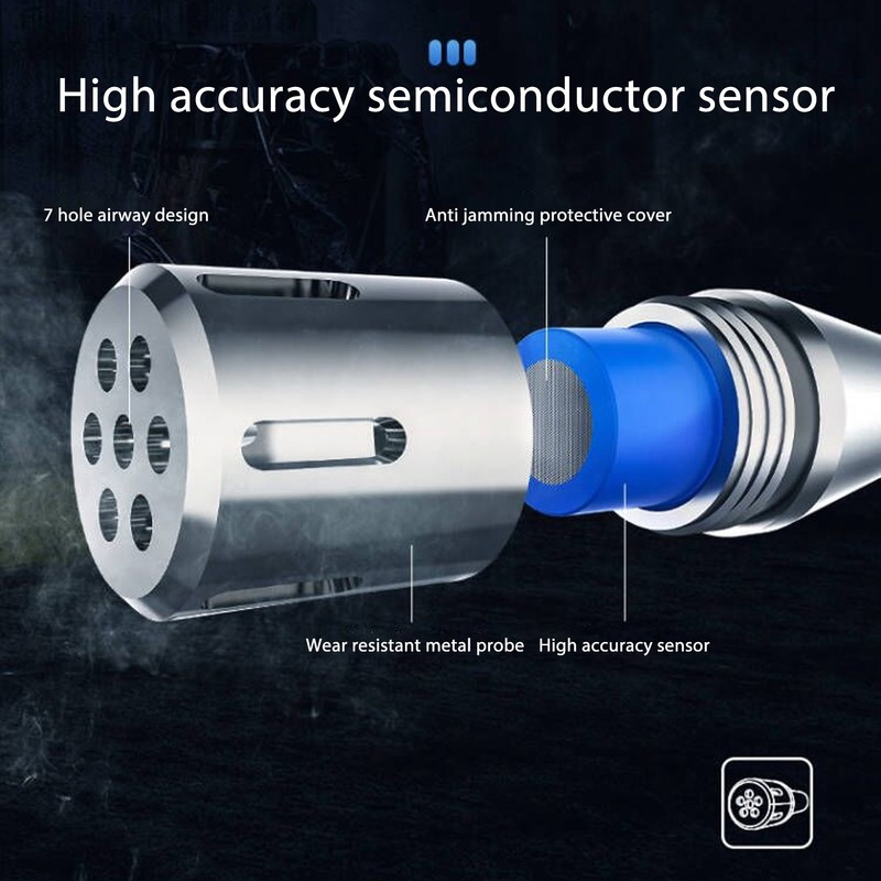 Combustible Gas Detector 50‑50000PPM LCD Display Screen Portable Gas Leak