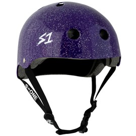 S1 Lifer Helmet for Skateboarding, BMX, and Roller Skating - EPS Fusion Foam, CPSC & ASTM Certified - Purple Gloss Glitter Small (21")