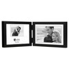 Malden International Designs Black Concept Wood Picture Frame, Double Horizontal,