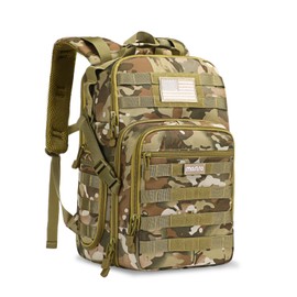 MOSISO Camera Backpack, DSLR/SLR/Mirrorless Photography Tactical Camera Bag Case with Tripod Holder & 15-16 inch Laptop Compartment & USA Flag Compatible with Canon/Nikon/Sony, Khaki Camouflage