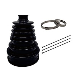 WZODKJ CV Axle Boot with 4 Stainless Steel Clamps & 6 Cable Ties,Waterproof & Dustproof Repair Kit,Universal CV Joint Boot Fits Shaft Size 19mm-24mm