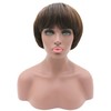 NEWPECK Afro Girls Cosplay Mushroom Wig Short Haircut With Bangs