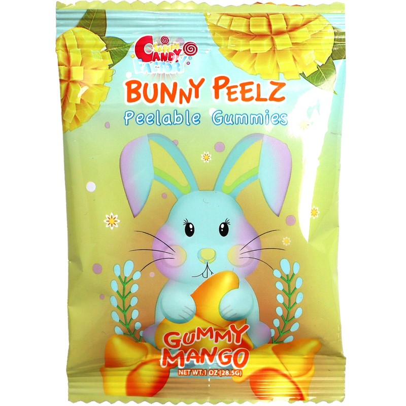Sarah's Candy Factory Bunny Peelable Mango Gummy, Peeling Mango Candy,