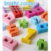 Montessori-Inspired Wooden Number Building Blocks-Wooden Number Blocks for 3+ Years