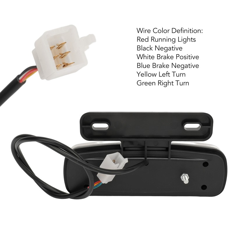 12V Motorcycle Tail Light Brake Turn Signal Light with License